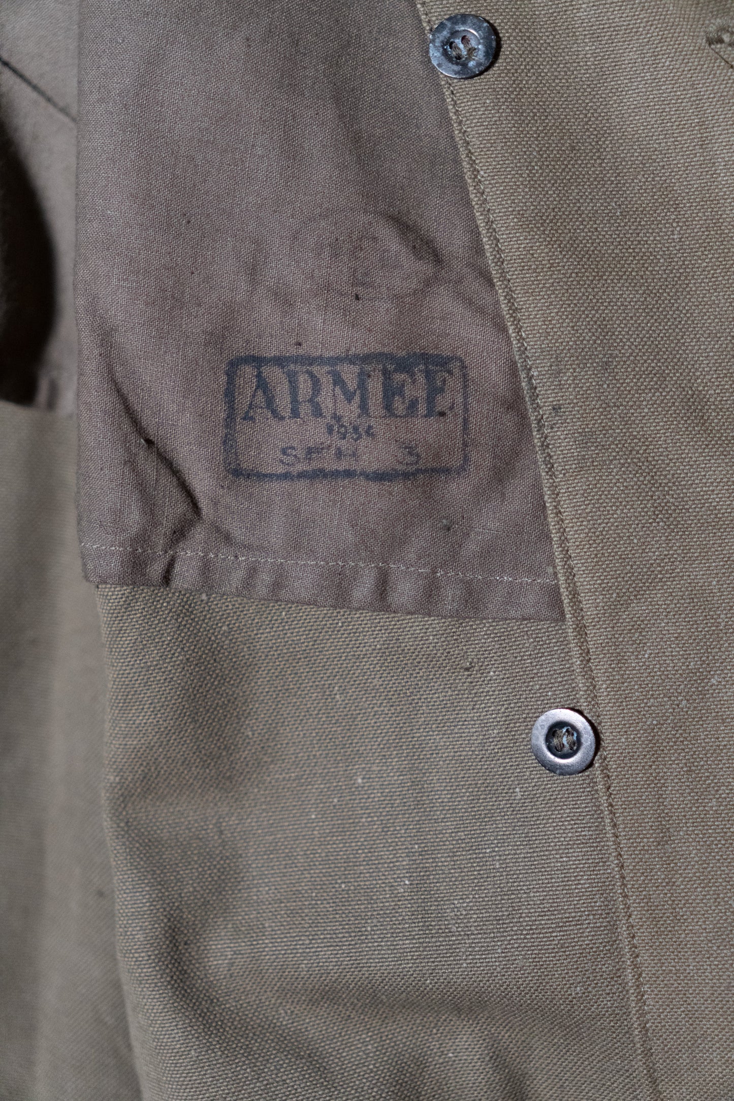 Manteau de moto M35 de l'armée française des années 40, DEAD STOCK
