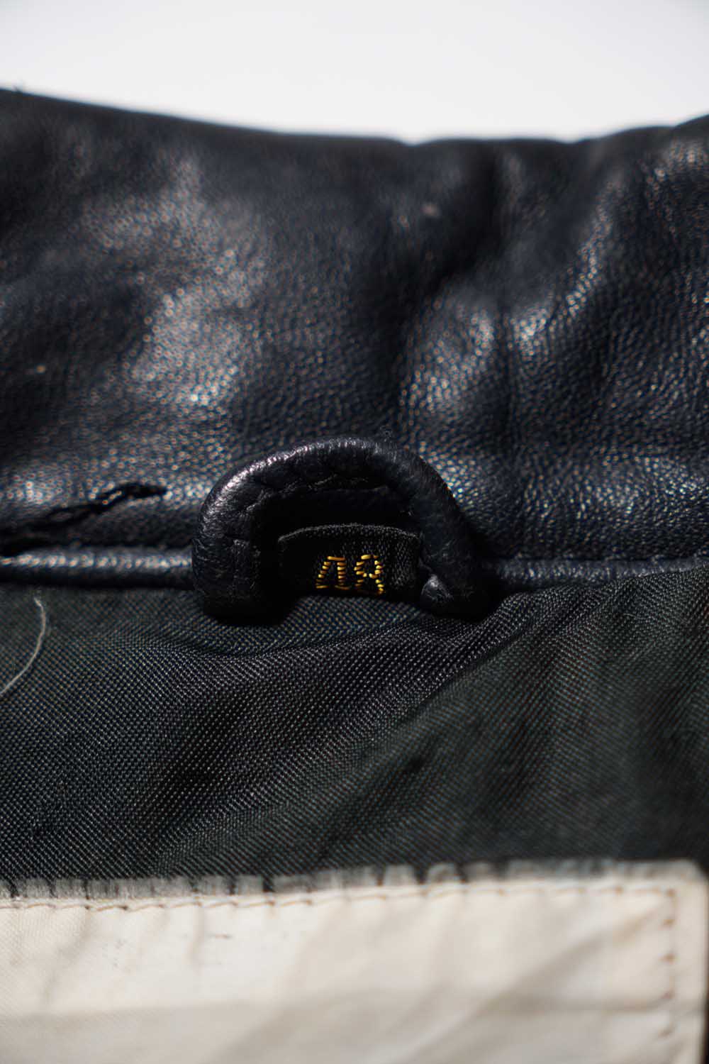 Veste de pilote en cuir vintage française des années 70 « Civilian »