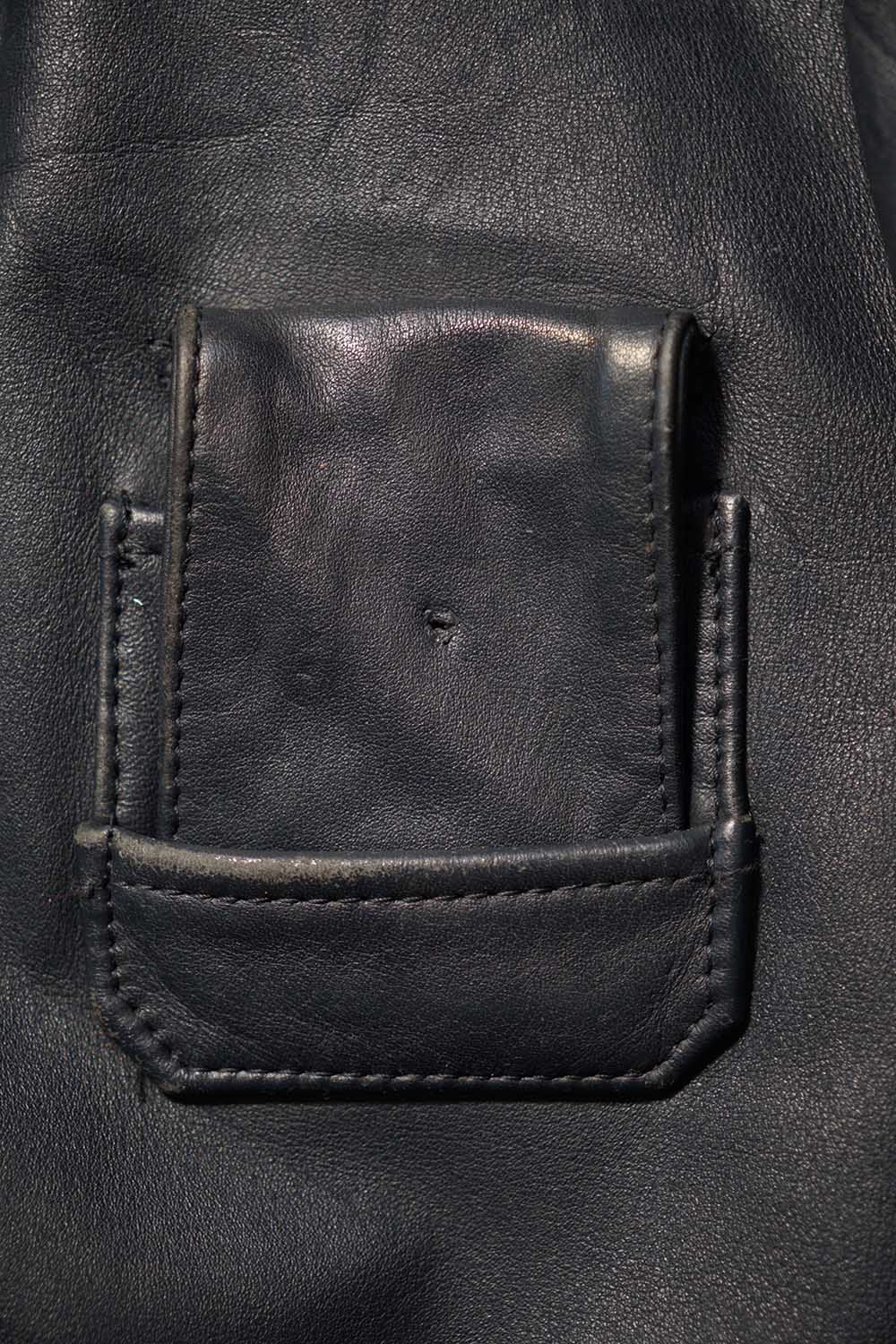 Veste de pilote en cuir vintage française des années 70 « Civilian »
