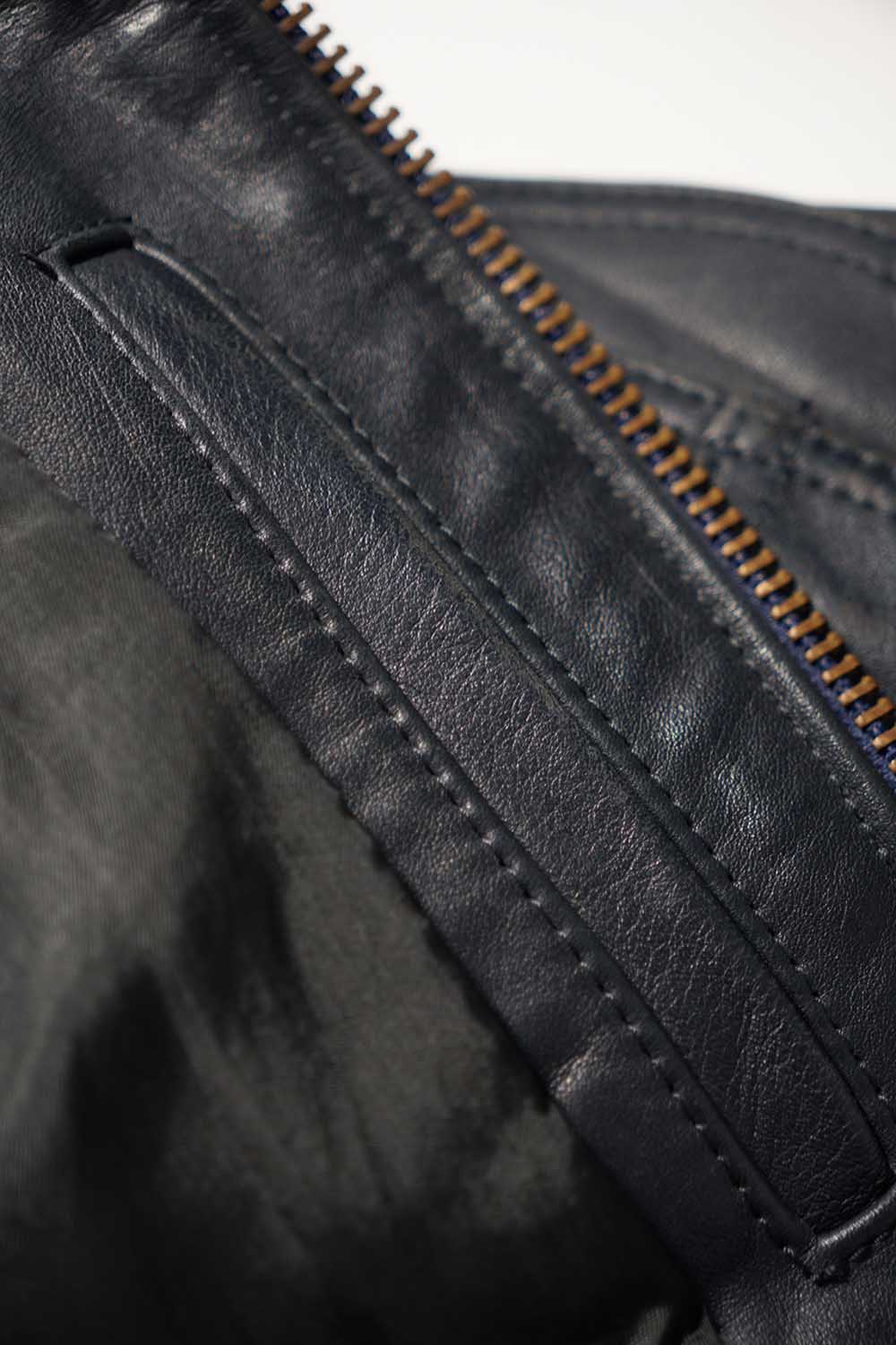 Veste de pilote en cuir vintage française des années 70 « Civilian »