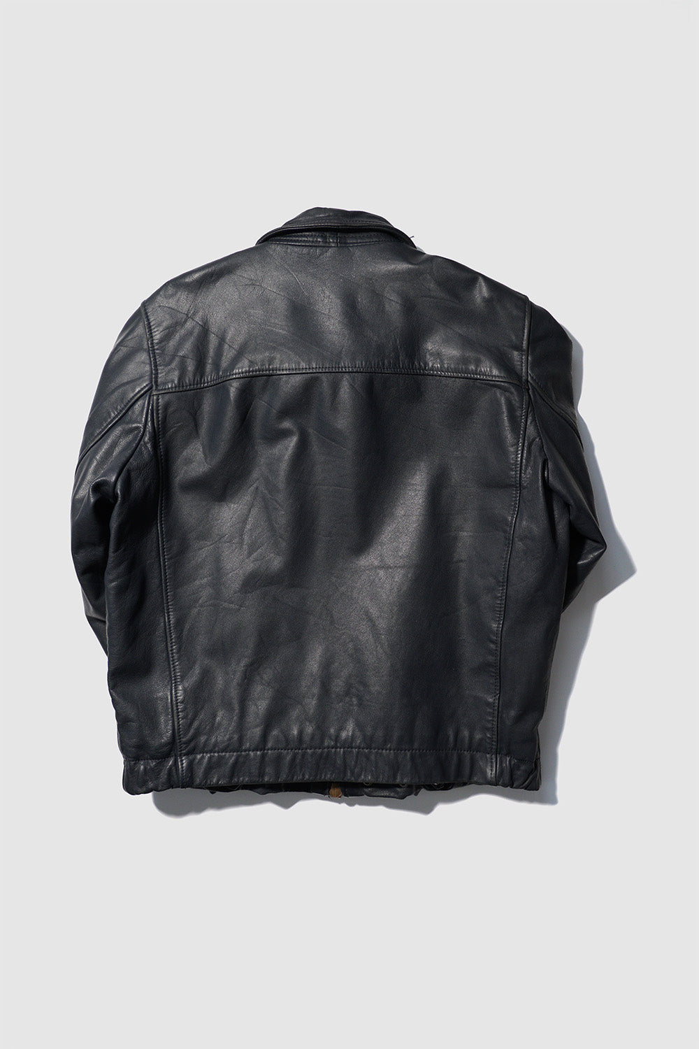 Veste de pilote en cuir vintage française des années 70 « Civilian »