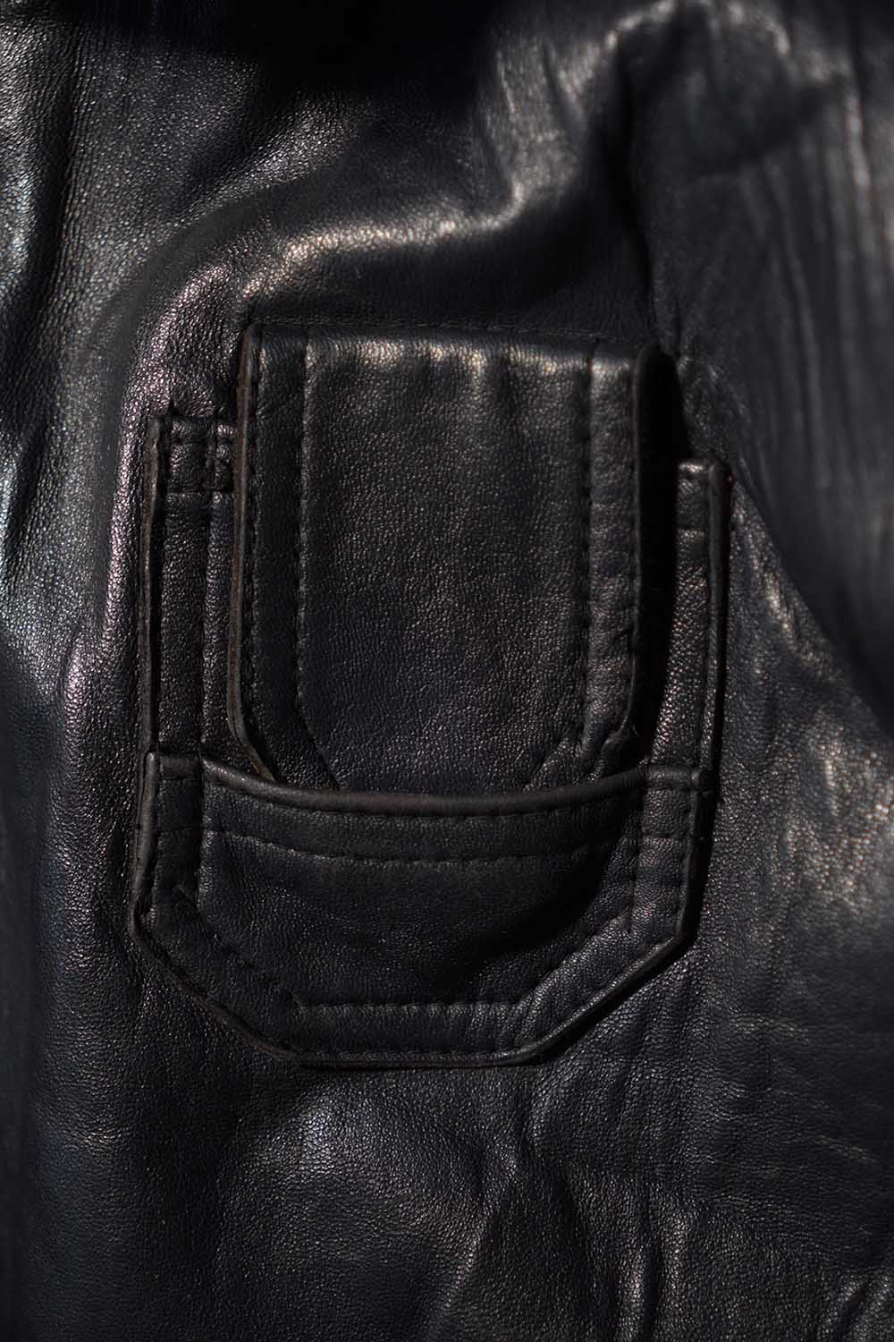 Veste en cuir de pilote de l'armée de l'air française des années 70 « CASSI K6 » en cuir d'agneau
