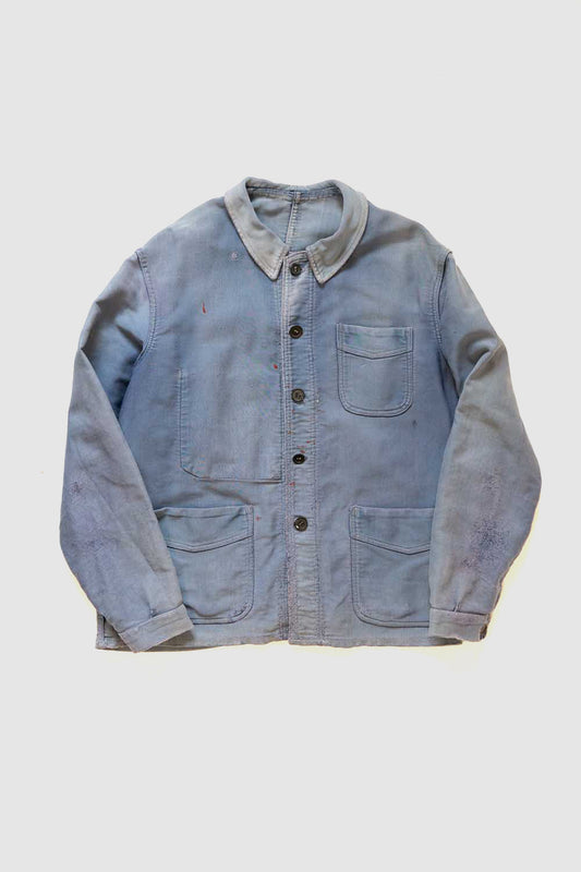 Französische Vintage-Arbeitsjacke aus Moleskin von Adolphe Lafont aus den 50er Jahren