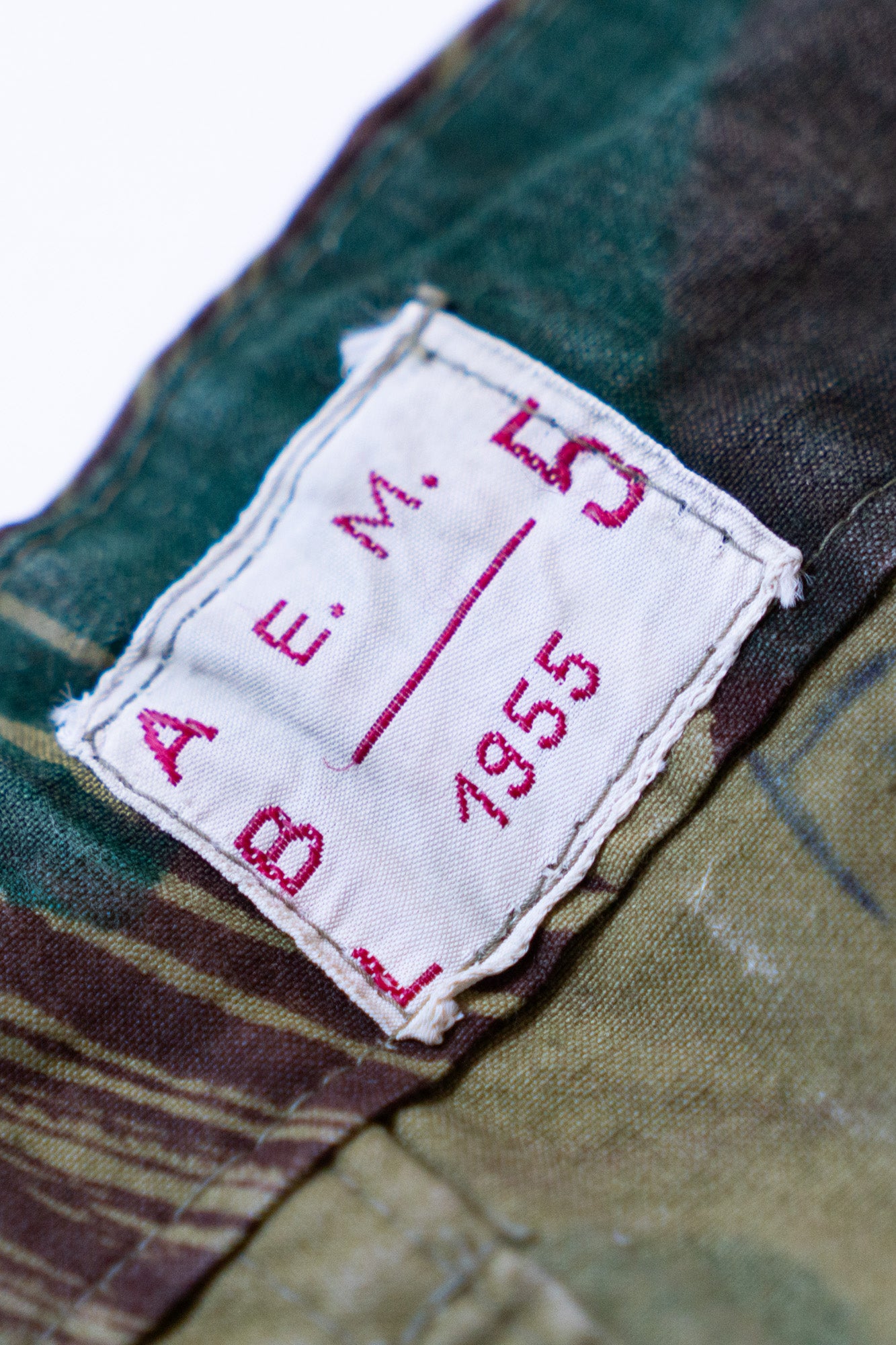 50er Jahre Belgische Armee Brush Stroke Camouflage Überhose Frühes Modell „Größe 5”