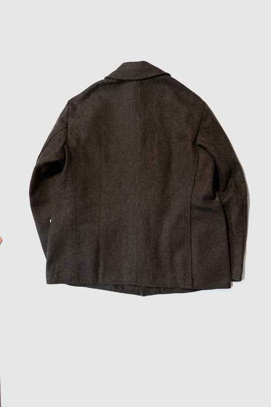 50er Jahre französische Arbeitsjacke aus Pascal-Wolle „Braun” DeadStock