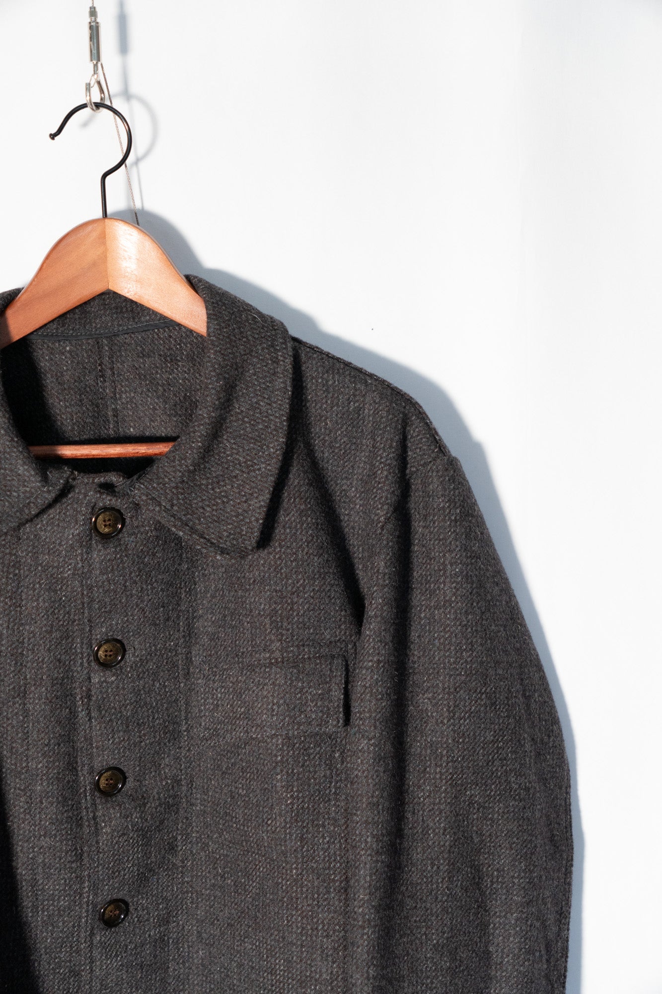 Veste de travail française Pascal en laine « Glay » des années 50, stock mort