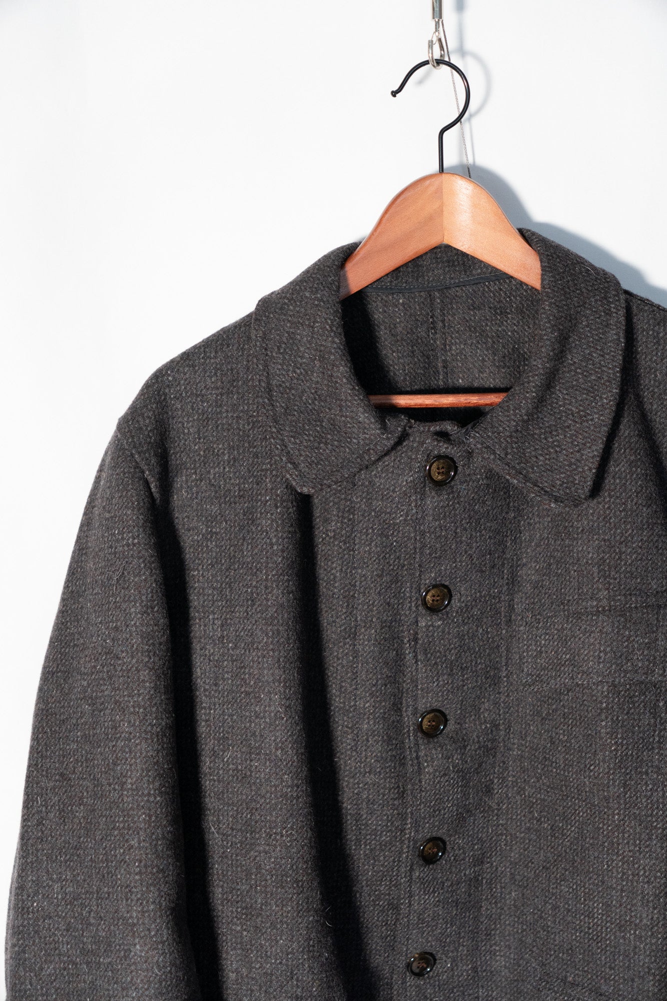 Veste de travail française Pascal en laine « Glay » des années 50, stock mort