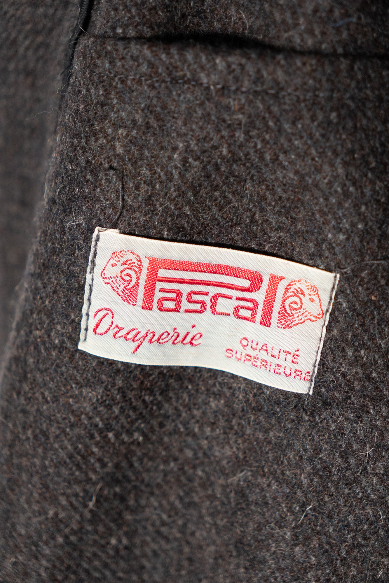 Veste de travail française Pascal en laine « marron » des années 50, DeadStock