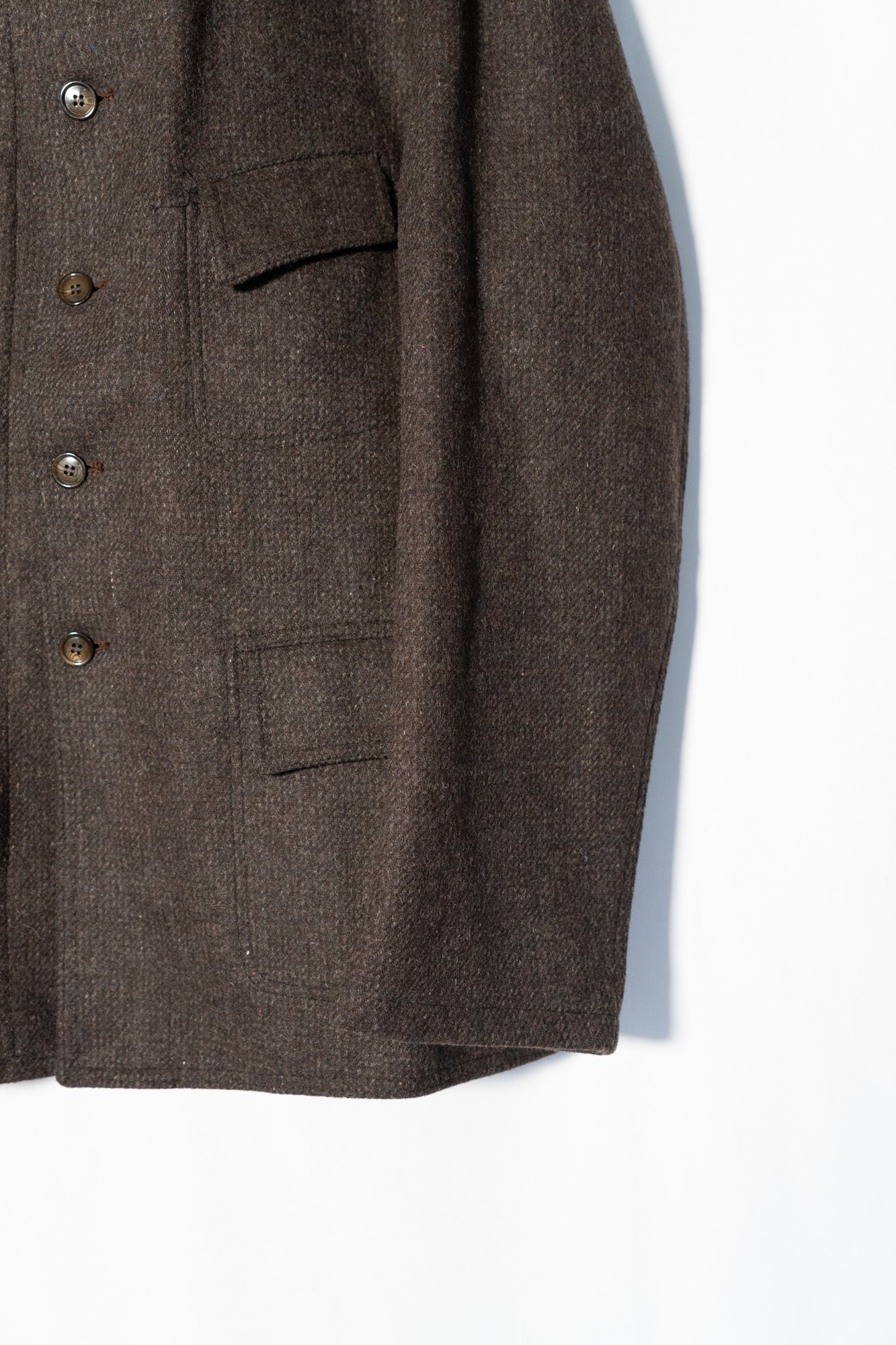 Veste de travail française Pascal en laine « marron » des années 50, DeadStock