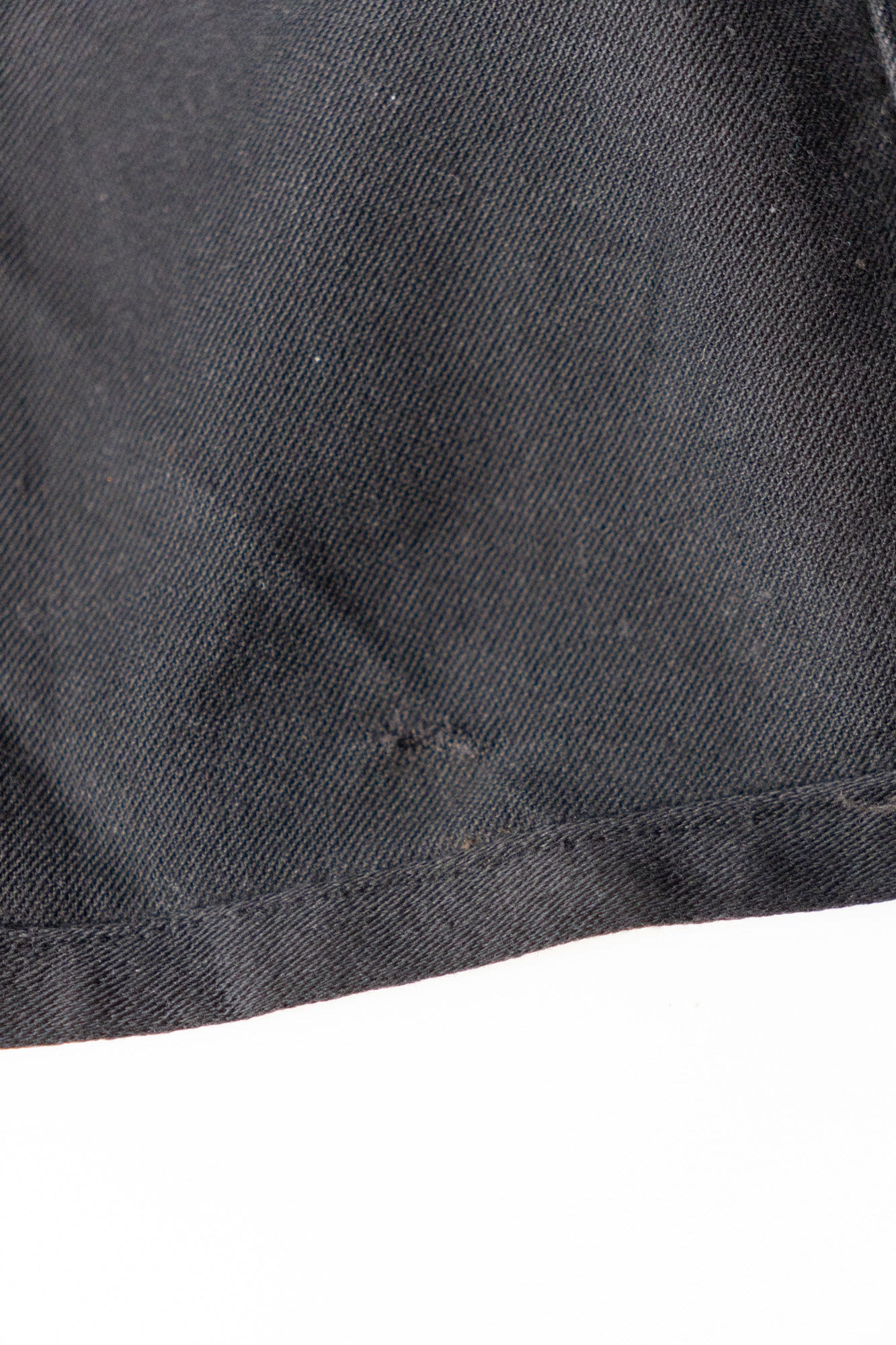 ~30er Jahre Französische Arbeitsjacke aus schwarzem leichtem Moleskin „4 Buttons”