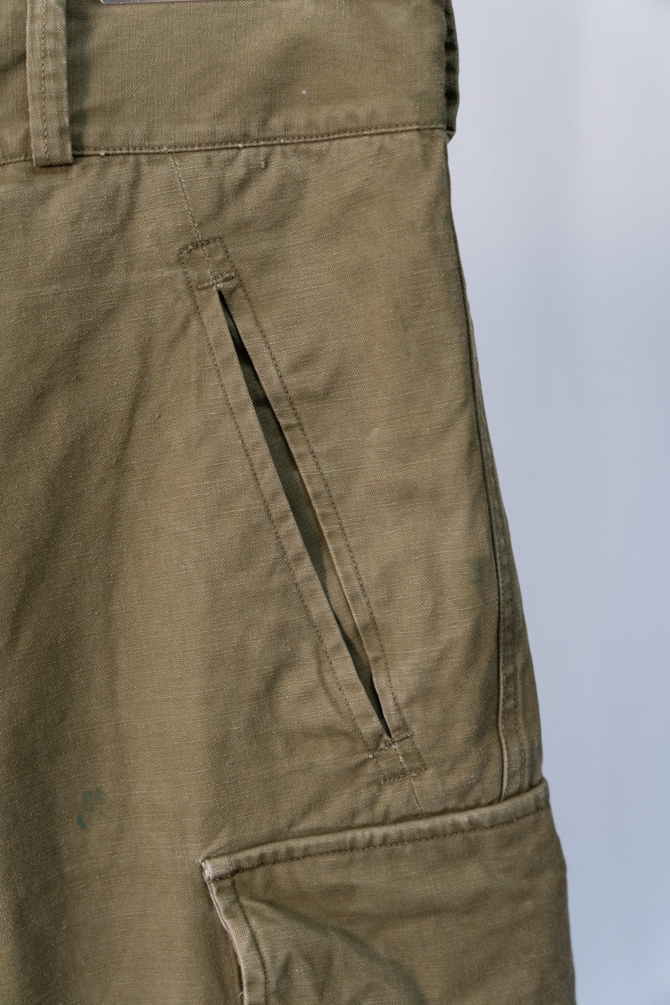 40er Jahre französische Armee M-47 Feldhose, frühes Modell, modifiziert