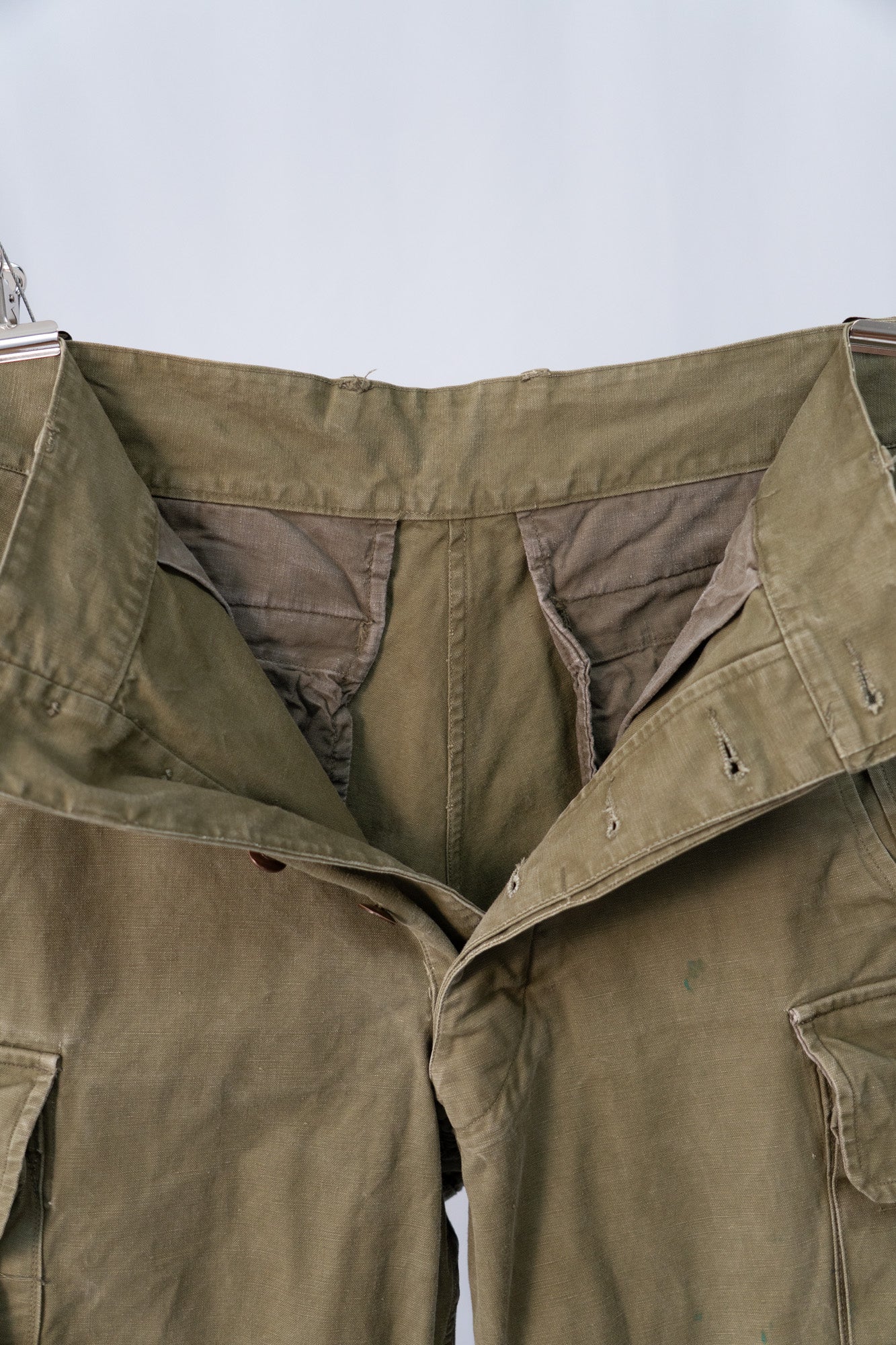 40er Jahre französische Armee M-47 Feldhose, frühes Modell, modifiziert