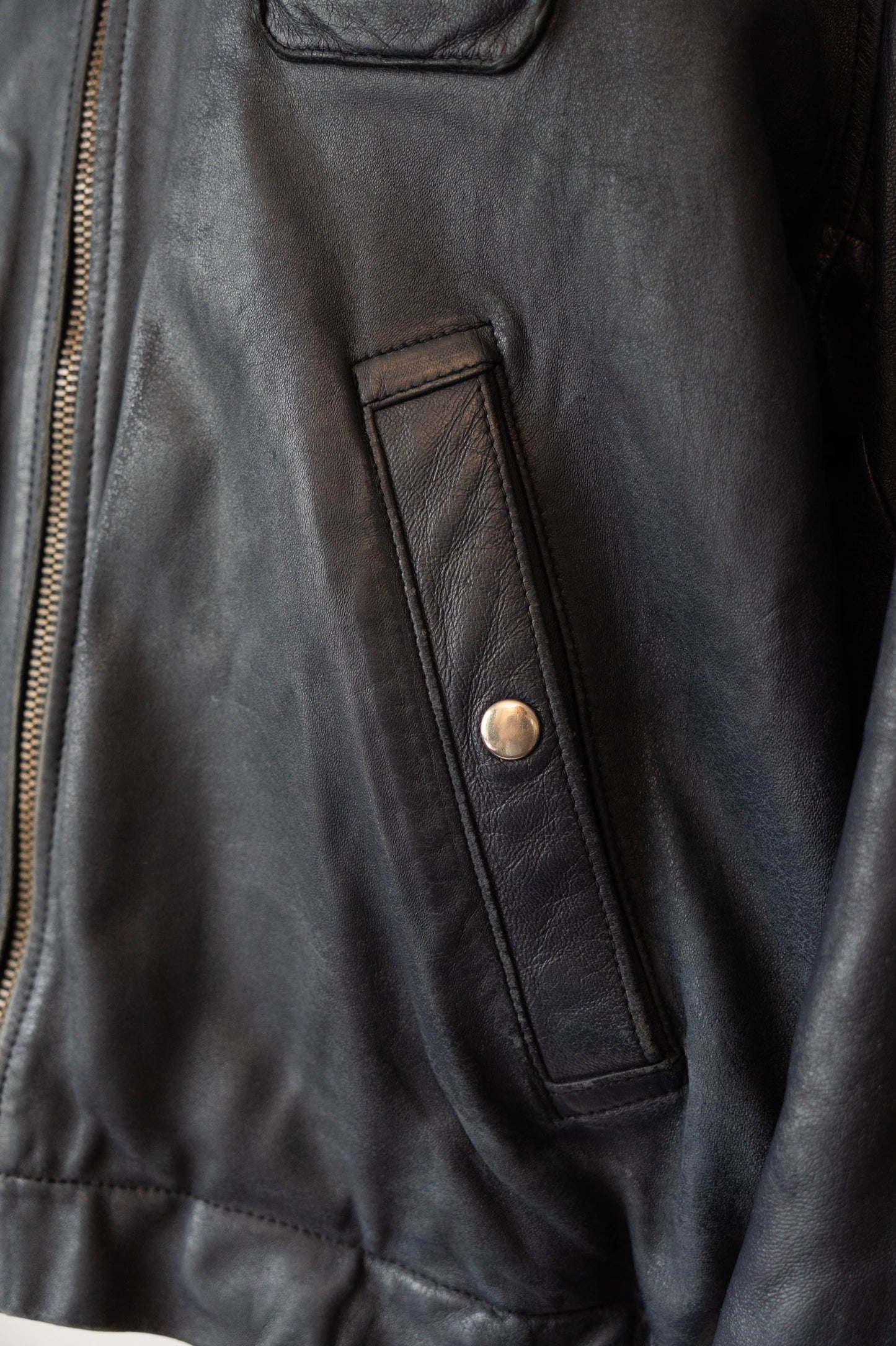 70s French Air Force Pilot Leather Jacket Original