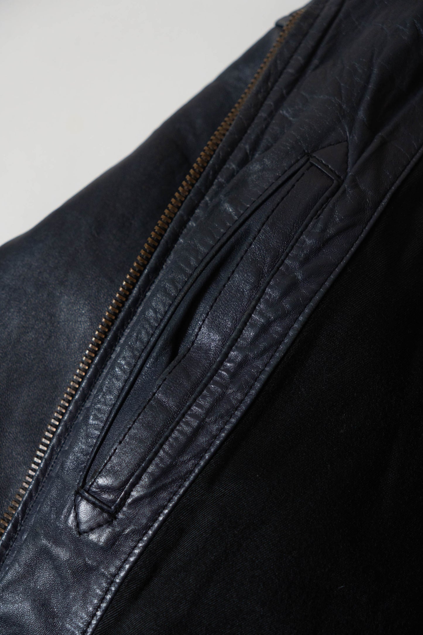 70s French Air Force Pilot Leather Jacket Original