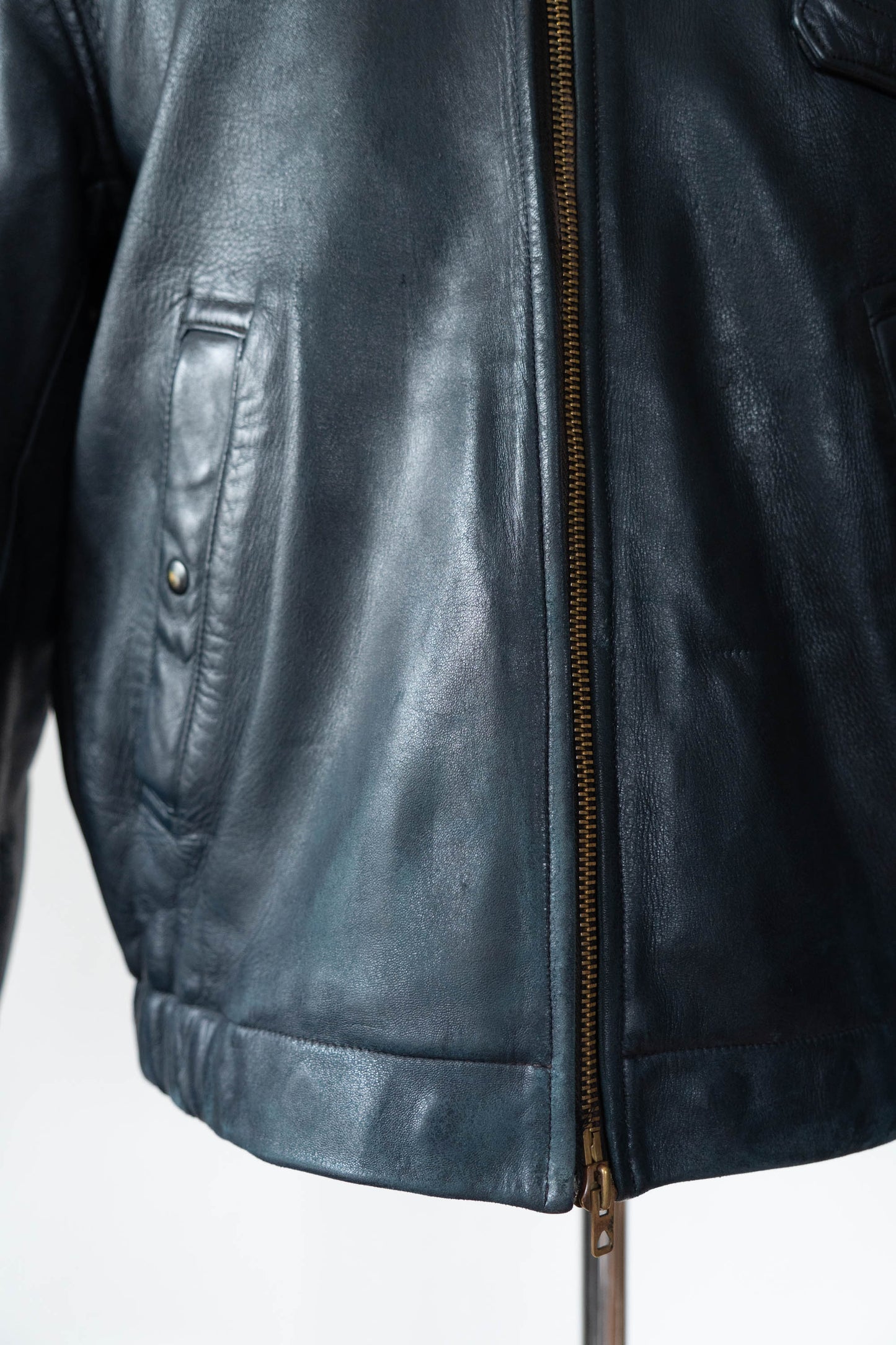 70s French Air Force Pilot Leather Jacket Original①