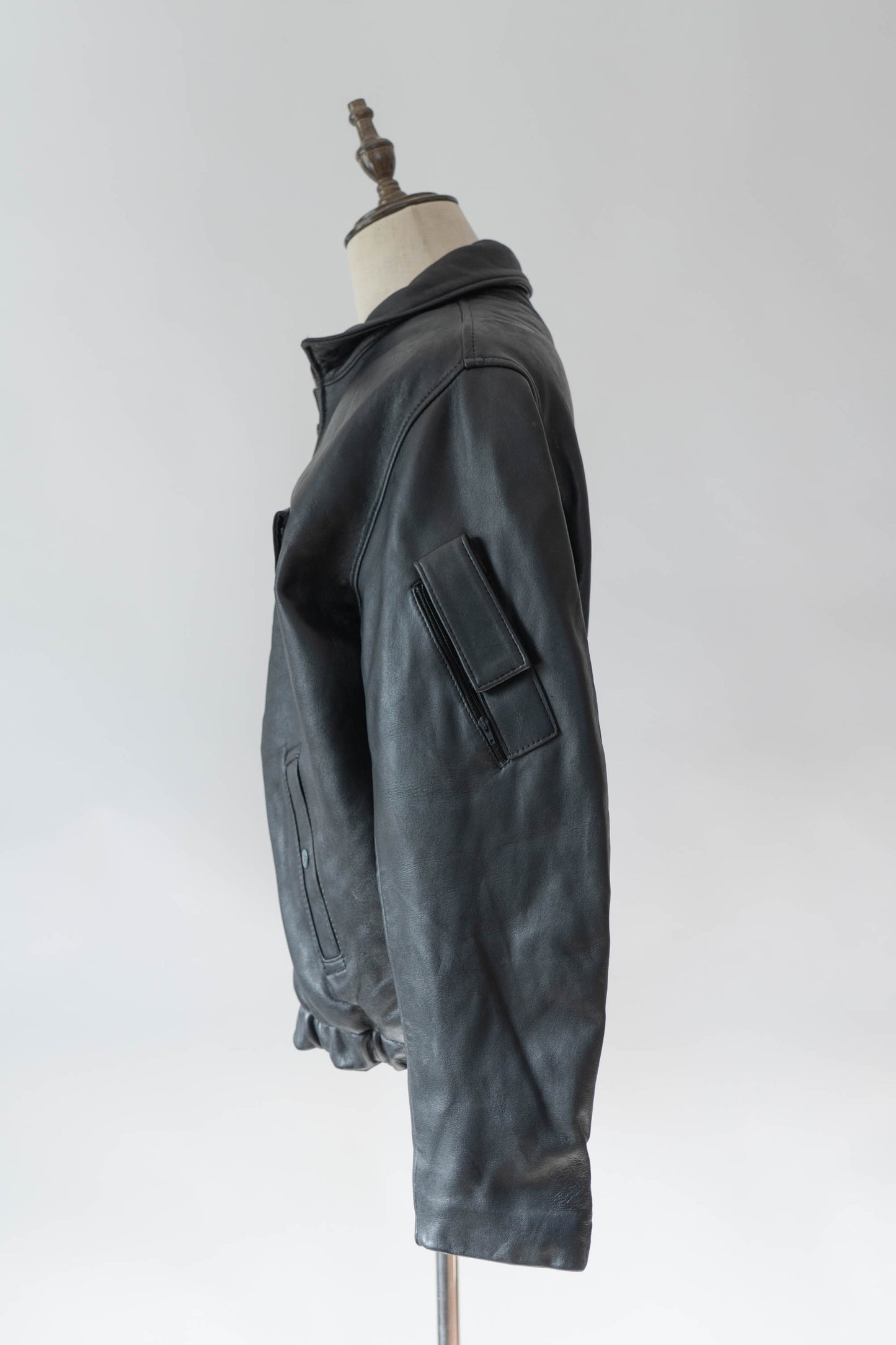 70s french Air Force pilot leather jacket civilian③