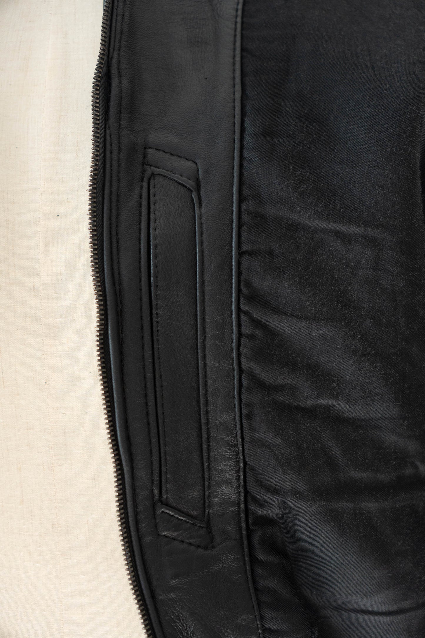 70s french Air Force pilot leather jacket civilian③