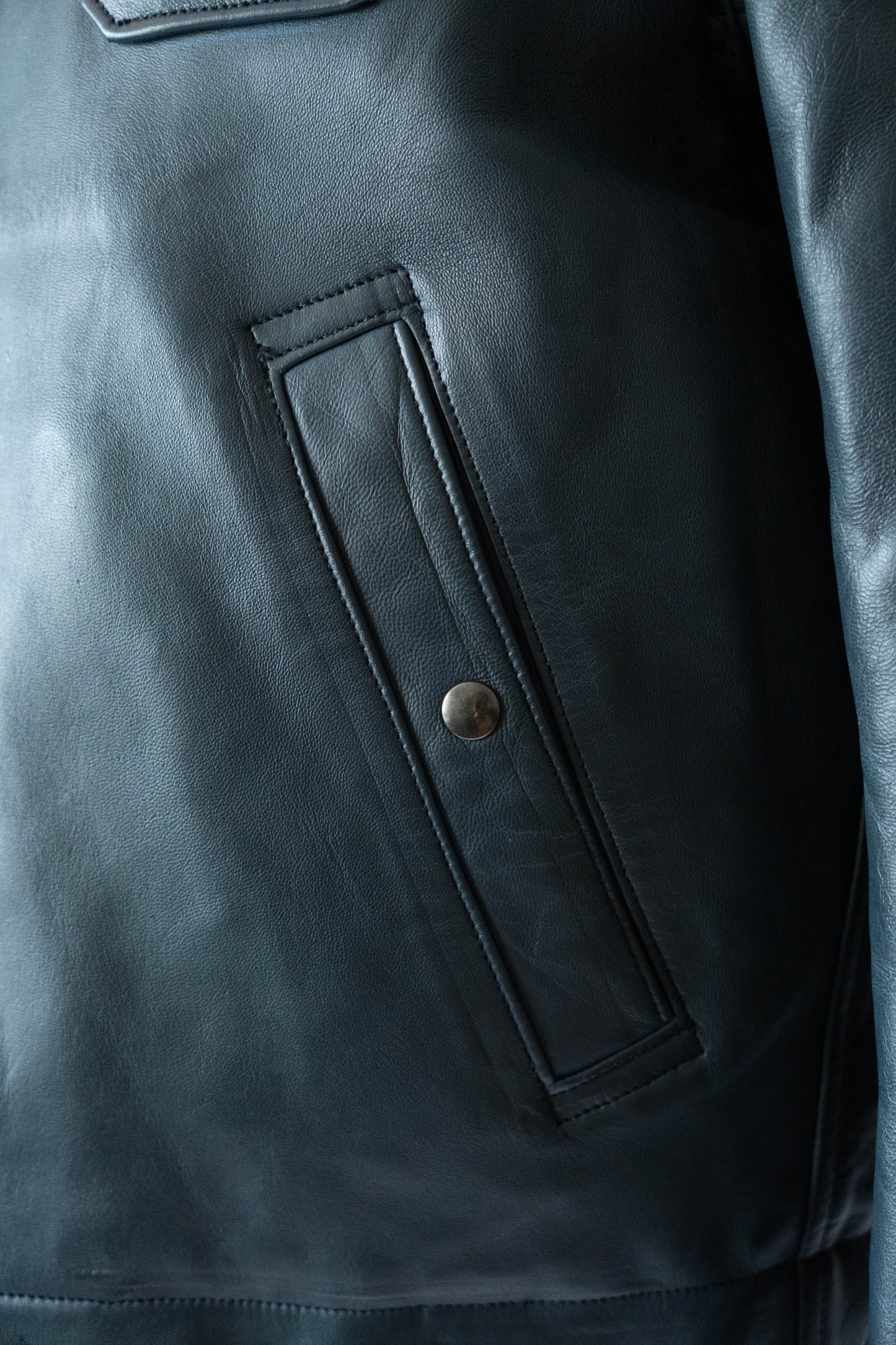 70s French Air Force Pilot Leather Jacket Original dead stock②