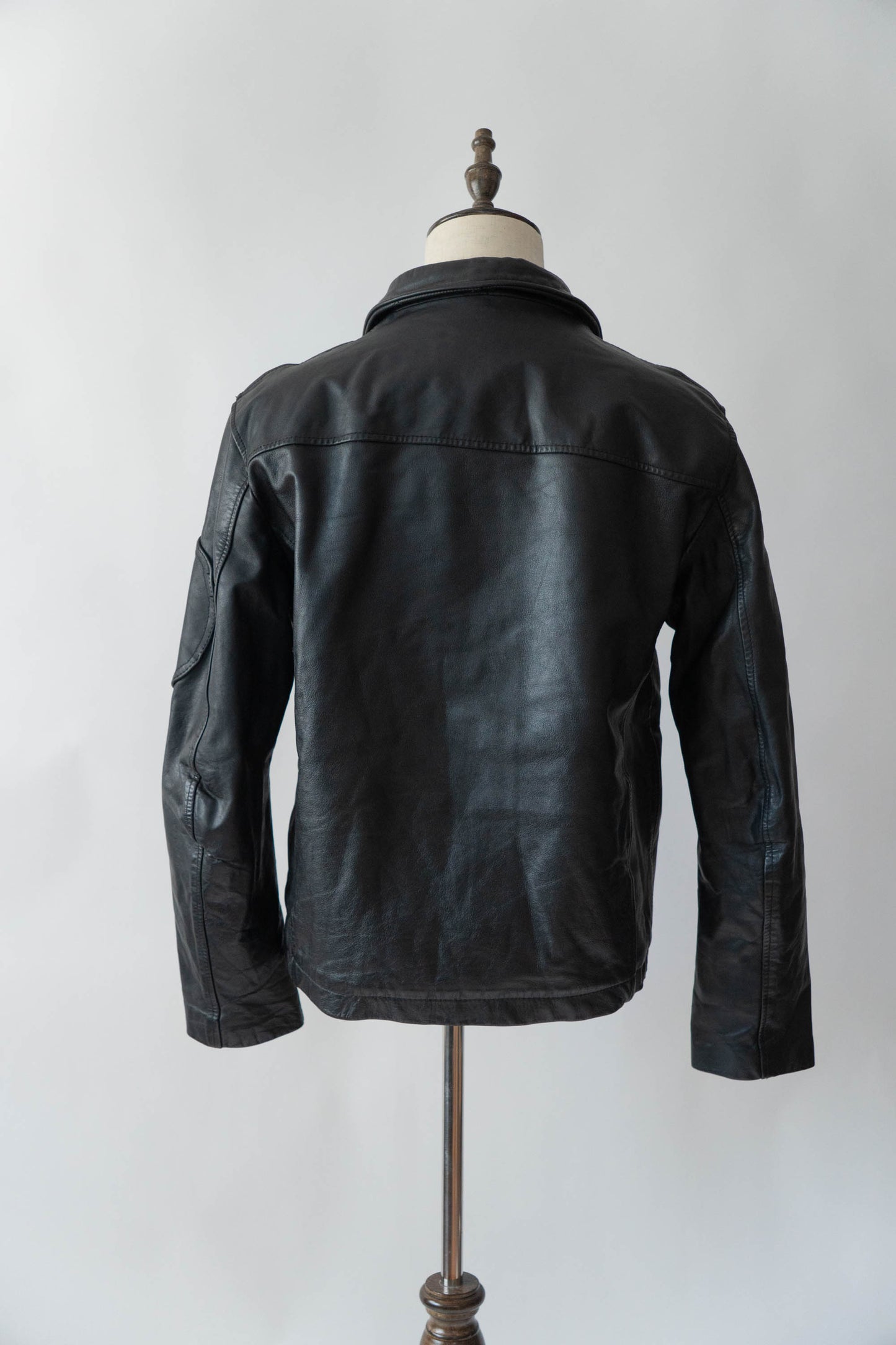 70s French Air Force Pilot Leather Jacket civilian②