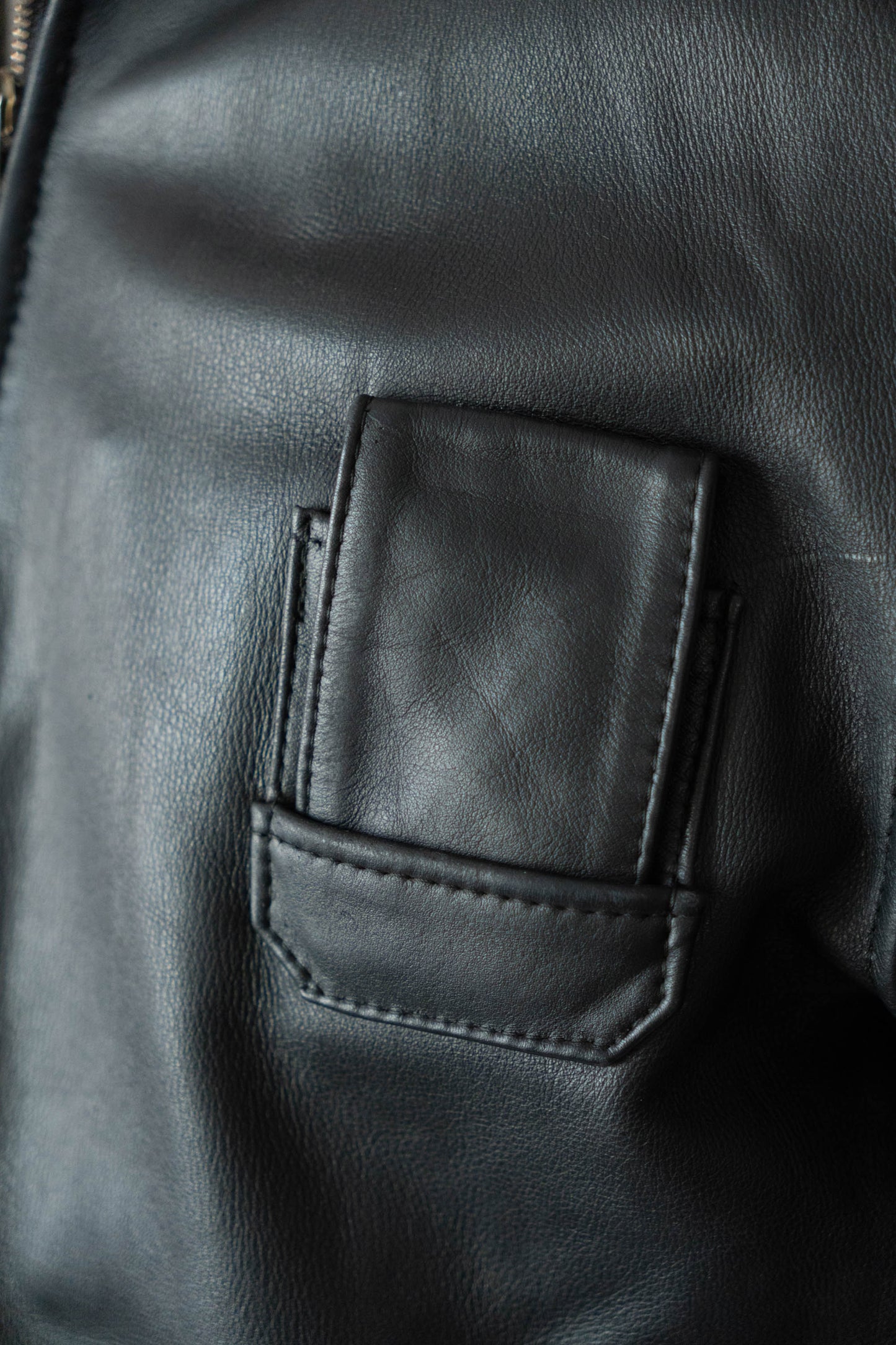 70s French Air Force Pilot Leather Jacket civilian①