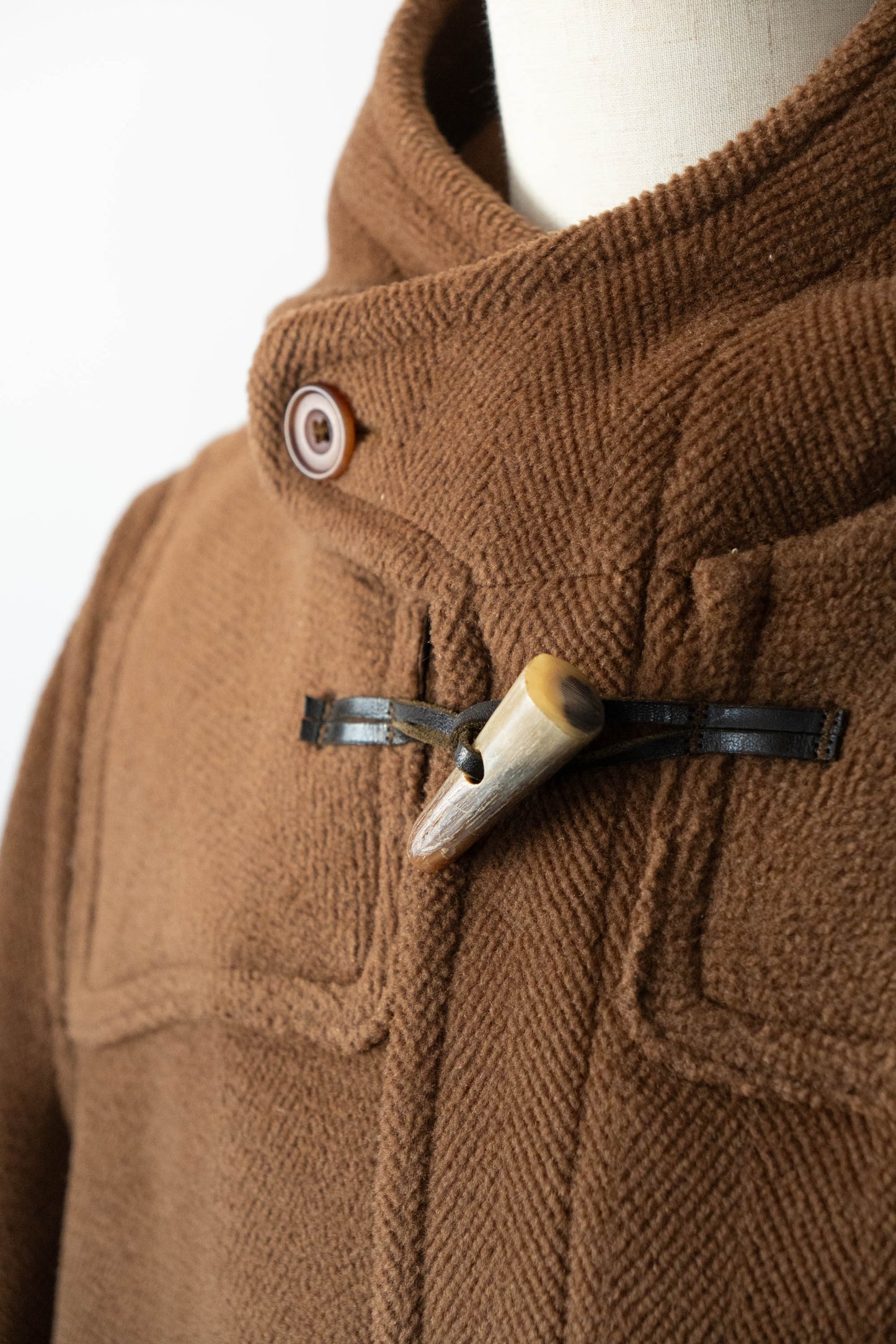 90s Invertere wool hbt duffle coat moorbrok fabric