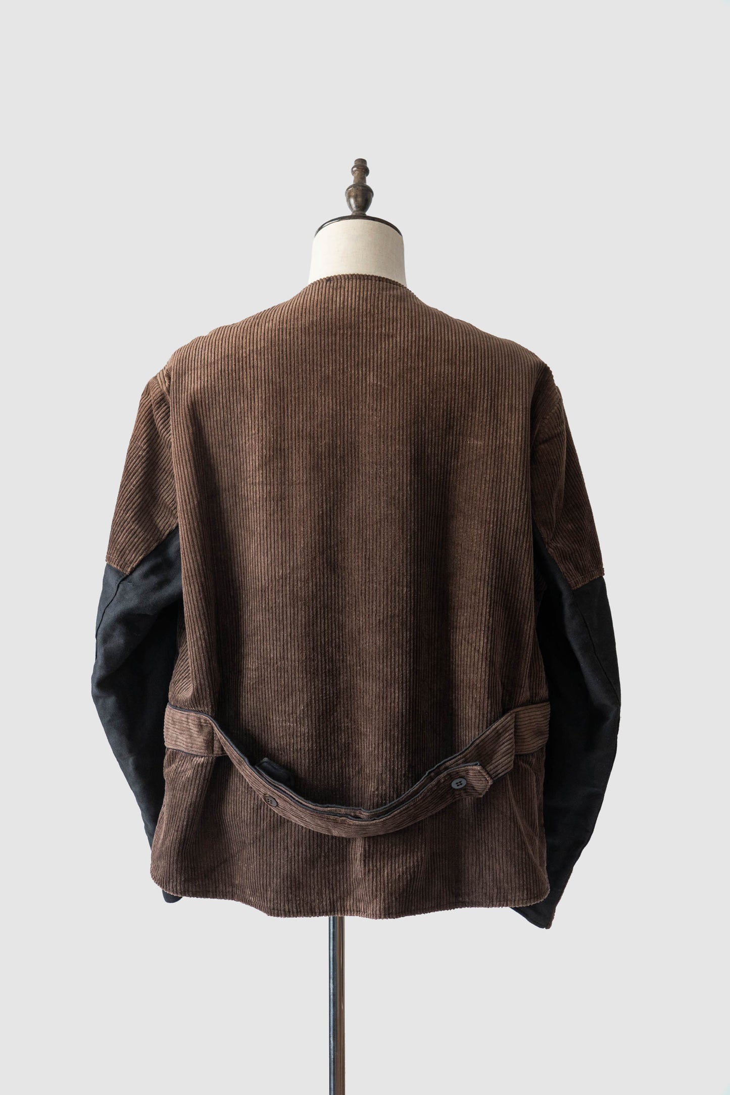 40s belgium brown corduroy double breasted work jacket deadstock