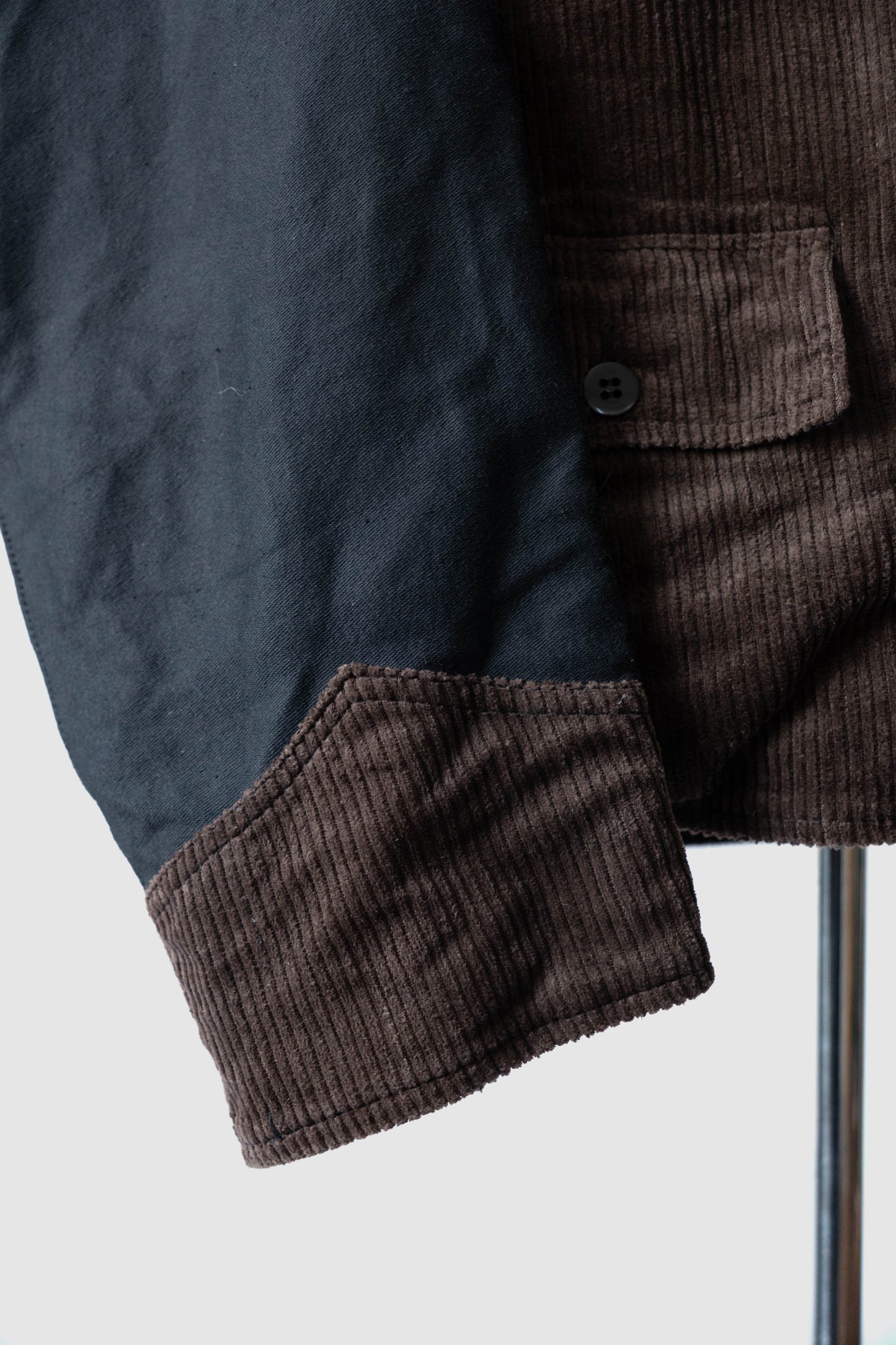 40s belgium brown corduroy double breasted work jacket deadstock