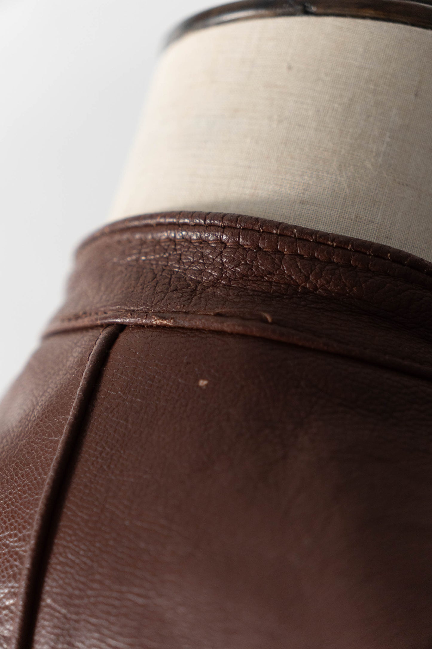 50s Sweden Work Goatskin Double Breasted Leather Jacket