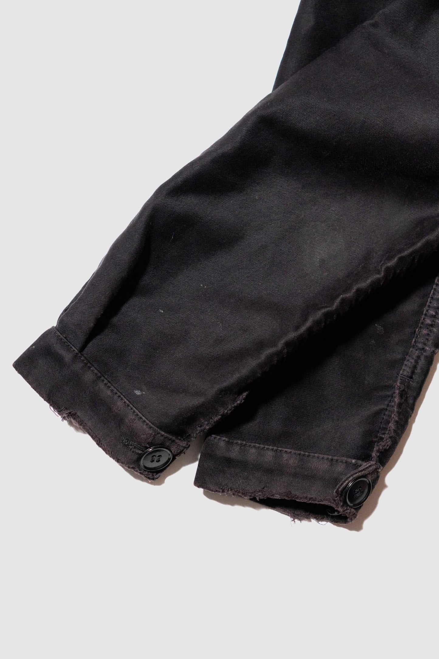 Veste en moleskine noire française des années 50 « Le Mont St Michel »