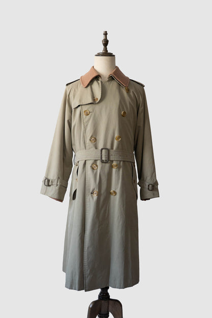 80s burberrys trench coat "trench21" full set cotton fabric