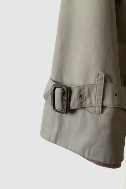 80s burberrys trench coat "trench21" full set cotton fabric