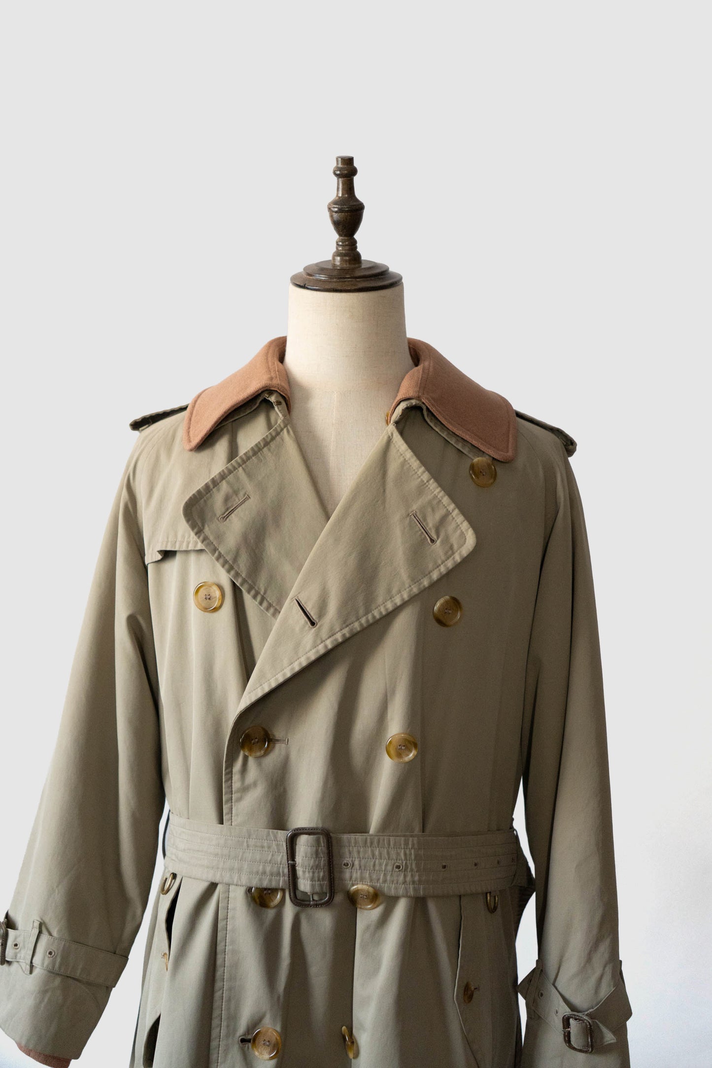 80s burberrys trench coat "trench21" full set cotton fabric