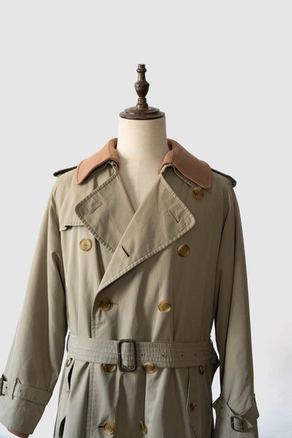 80s burberrys trench coat "trench21" full set cotton fabric