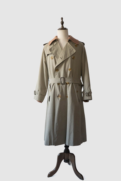 80s burberrys trench coat "trench21" full set cotton fabric