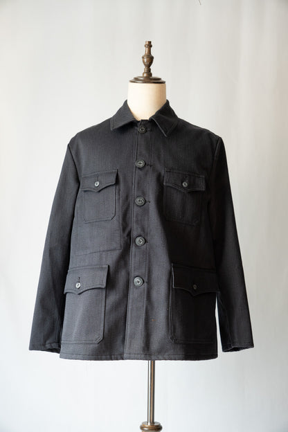 60s French Work Cotton Pique Hunting Jacket "Le Beau-Fort"　