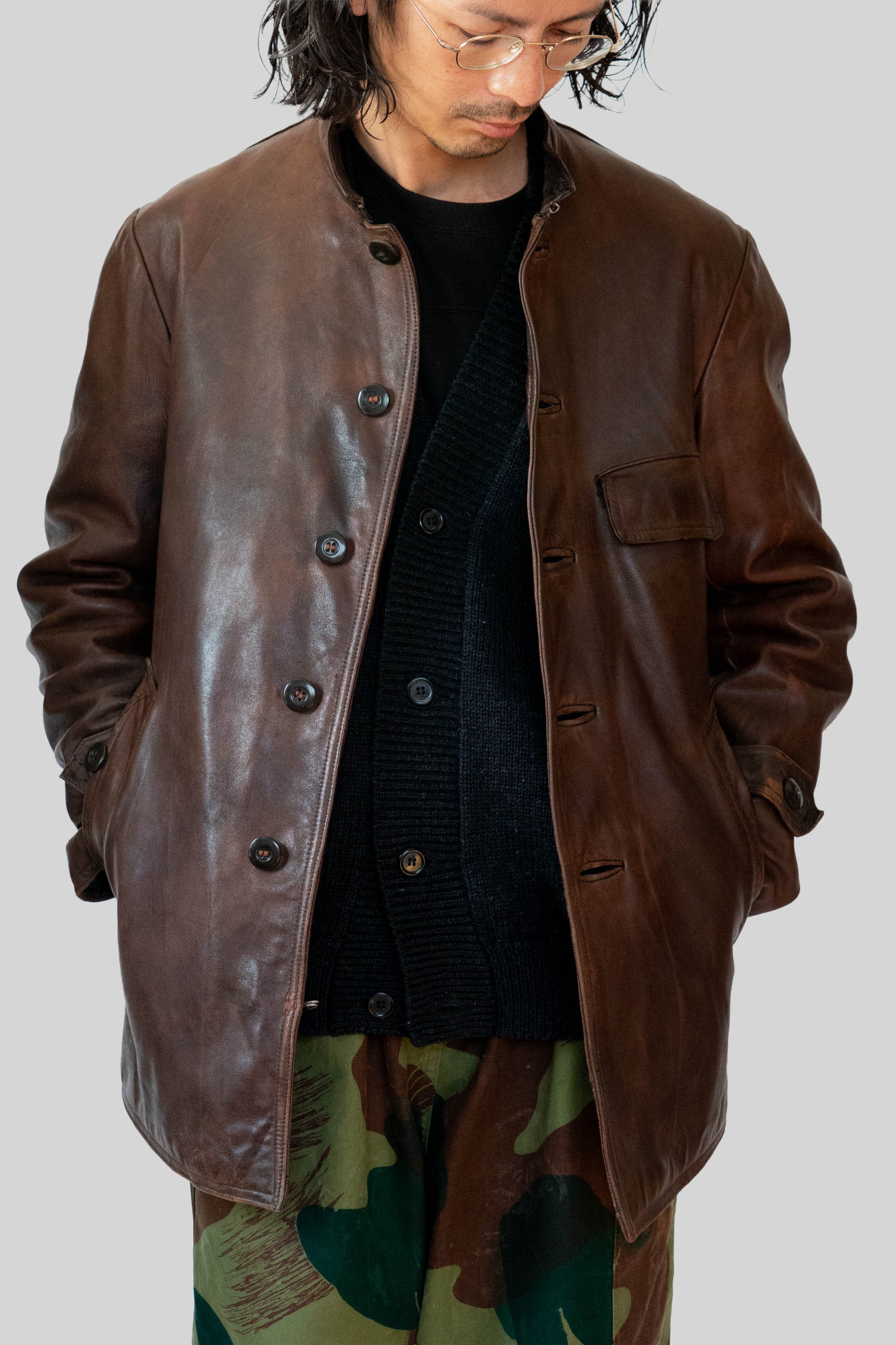 超美品 実物 40s ドイツ 海軍 U ボート レザー ジャケット 40s german kriegsmarine U-boat leather jacket – edeak vintage