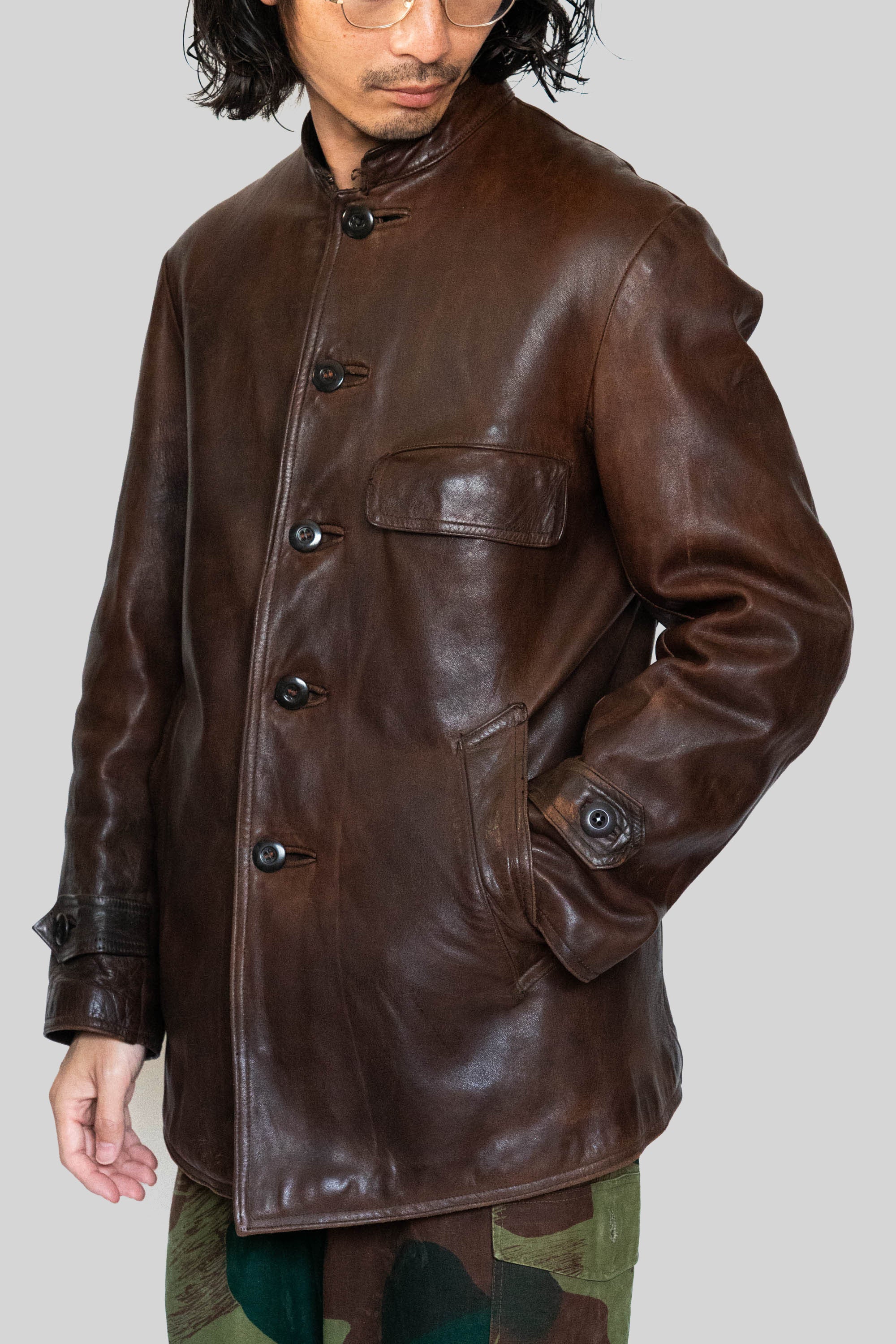 40s german kriegsmarine U-boat leather jacket – edeak vintage