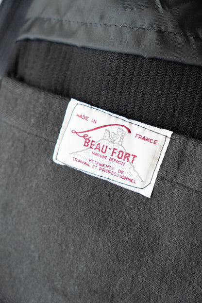 60s French Work Cotton Pique Hunting Jacket "Le Beau-Fort"　