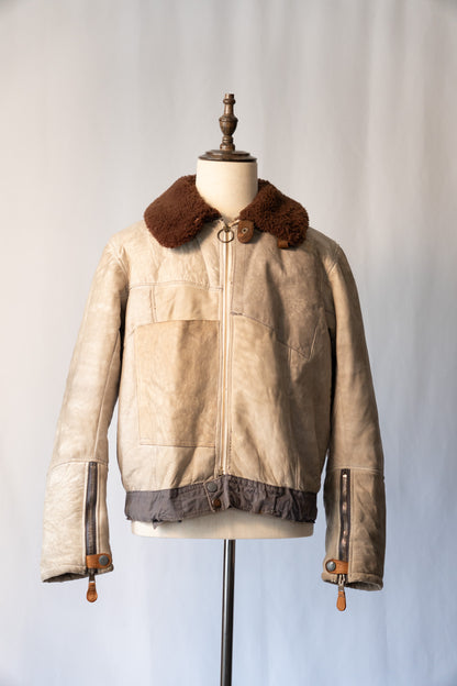 40s German Air force Luftwaffe Sheepskin Mouton Kanal Jacket