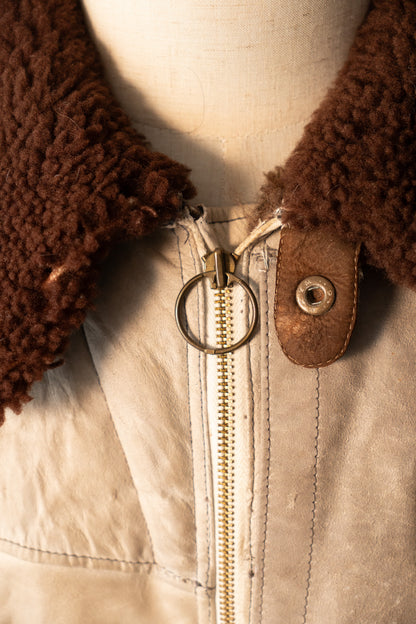 40s German Air force Luftwaffe Sheepskin Mouton Kanal Jacket