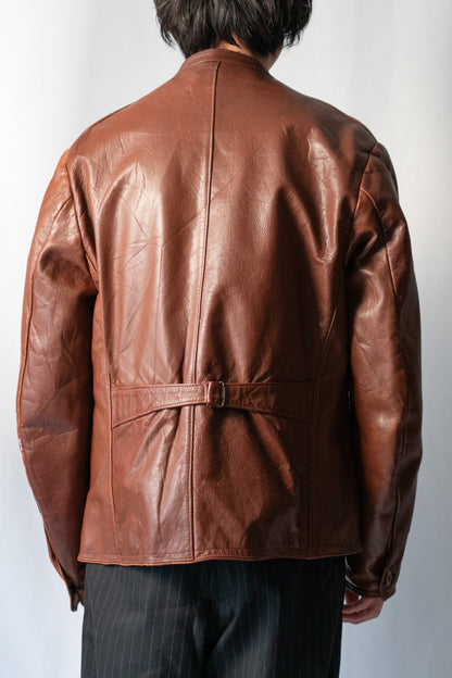 〜40s Sweden Work Goatskin Double Breasted Leather Jacket