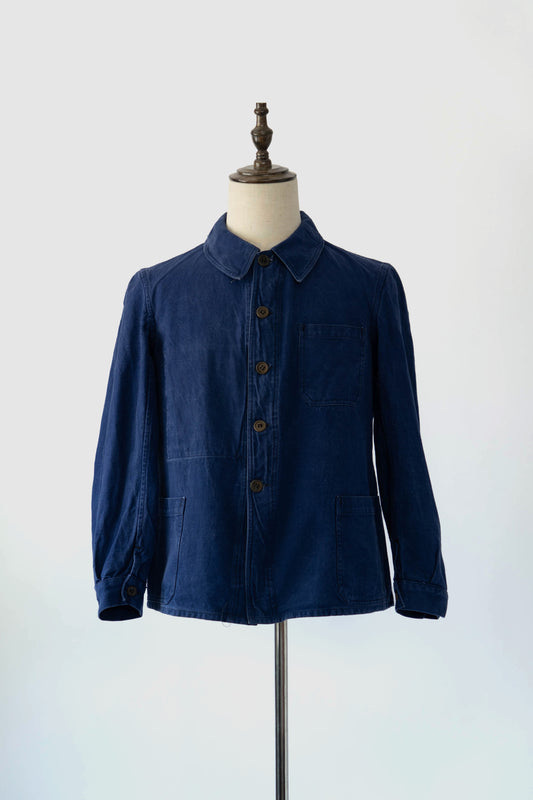 ~30s French Work Blue Cotton Twill Jacket