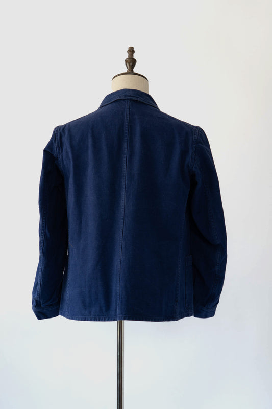 ~30s French Work Blue Cotton Twill Jacket