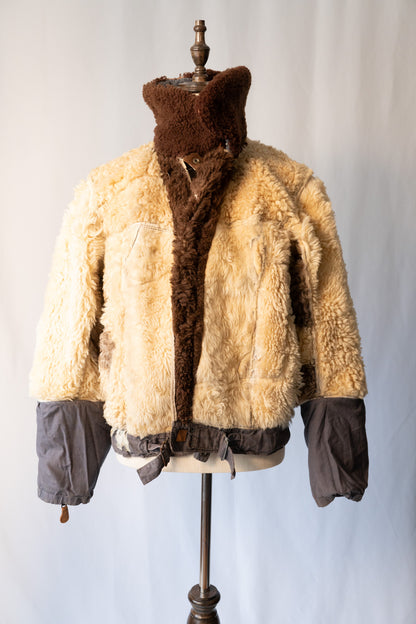 40s German Air force Luftwaffe Sheepskin Mouton Kanal Jacket