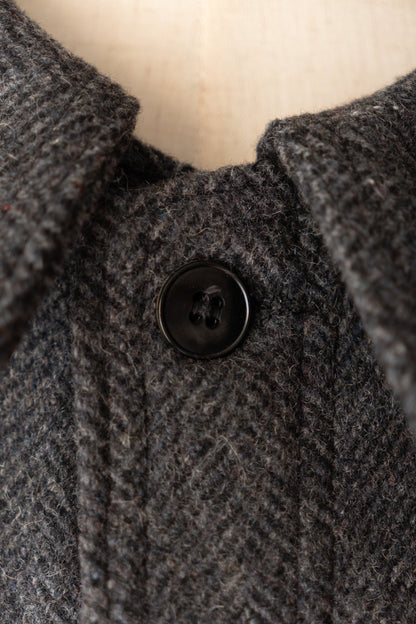 50s French Work Wool Herrinebone Farmers Jacket
