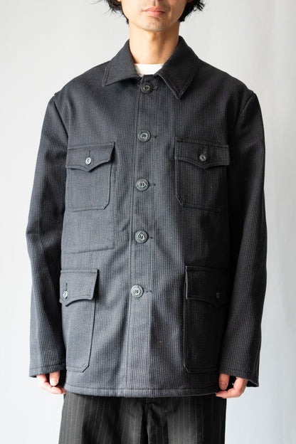 60s French Work Cotton Pique Hunting Jacket "Le Beau-Fort"　
