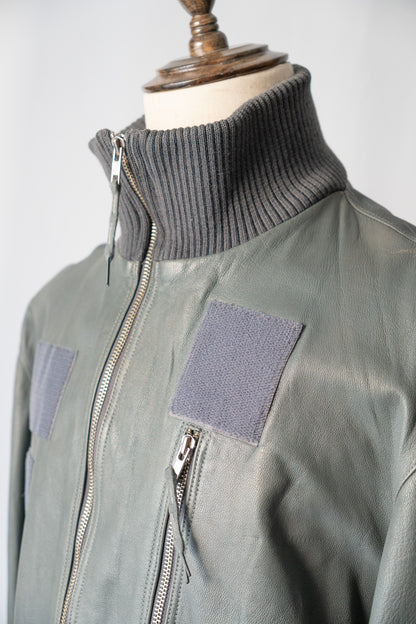 90s West German BLW Goatskin Pilot Leather Jacket