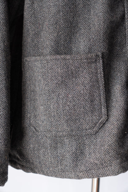 50s French Work Wool Herrinebone Farmers Jacket