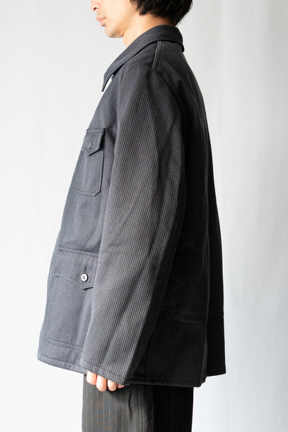 60s French Work Cotton Pique Hunting Jacket "Le Beau-Fort"　
