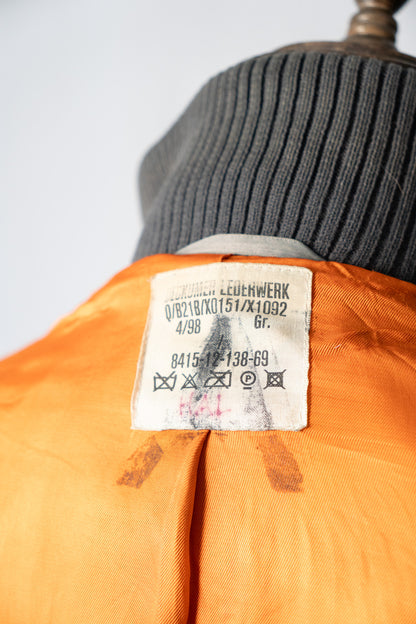 90s West German BLW Goatskin Pilot Leather Jacket